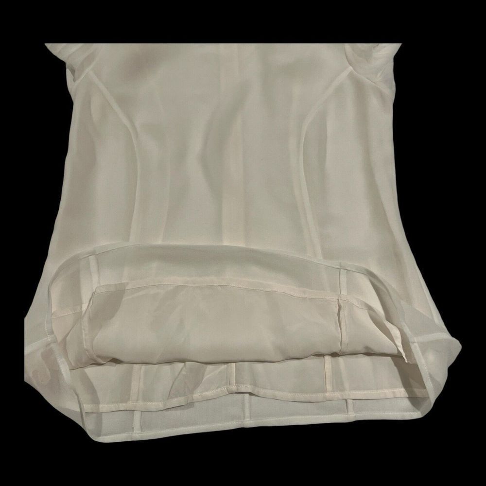 Zimmermann Crew Neck Balloon Long Sleeves Lined Blouse Back Zipper OffWhite Sz 0 - Picture 12 of 16